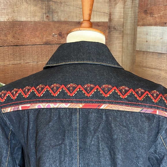 KOOS OF COURSE Vintage Black Denim Jacket Matching Jeans Set NWOT Sz Large - Picture 10 of 15